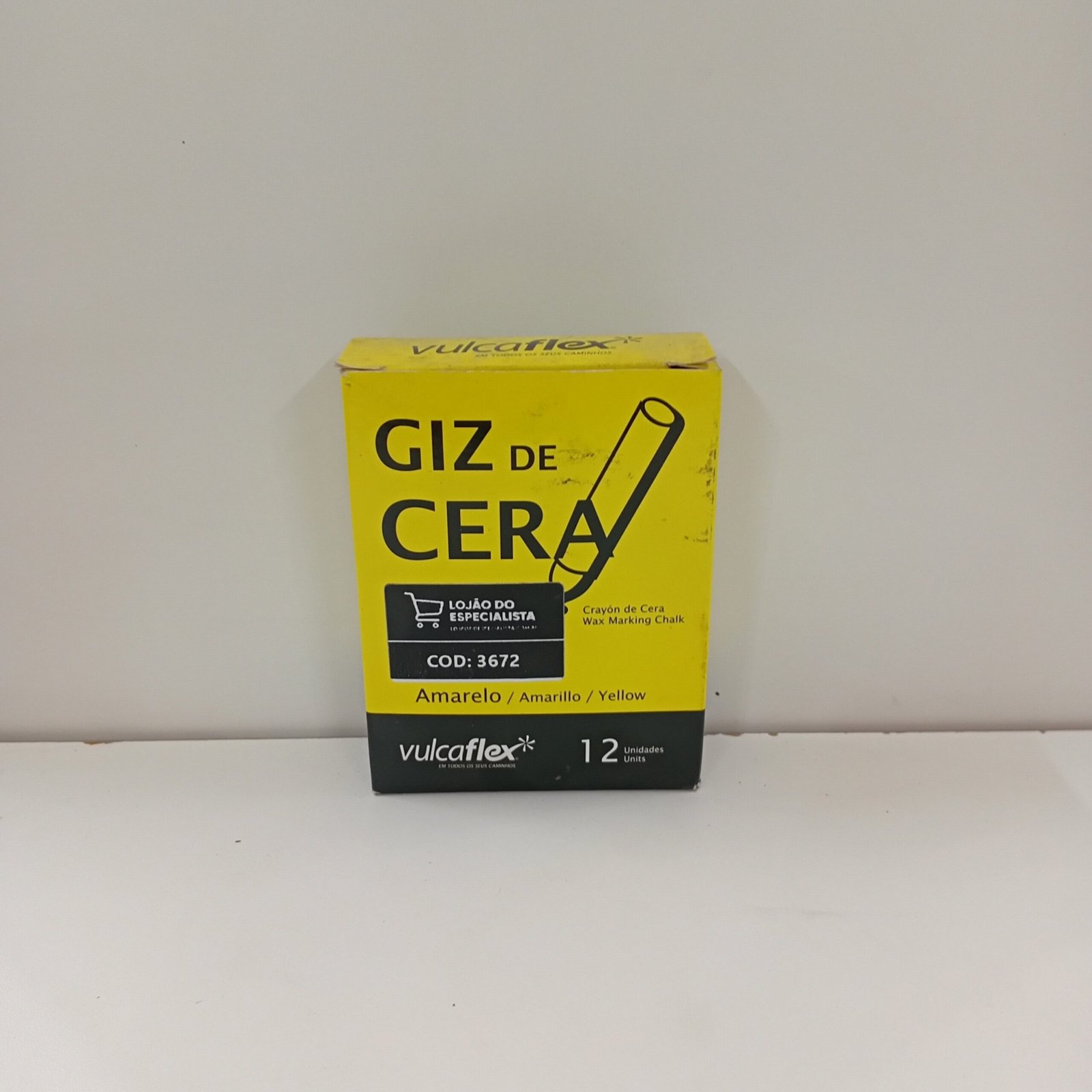 Caixa de giz de cera 12 Unid