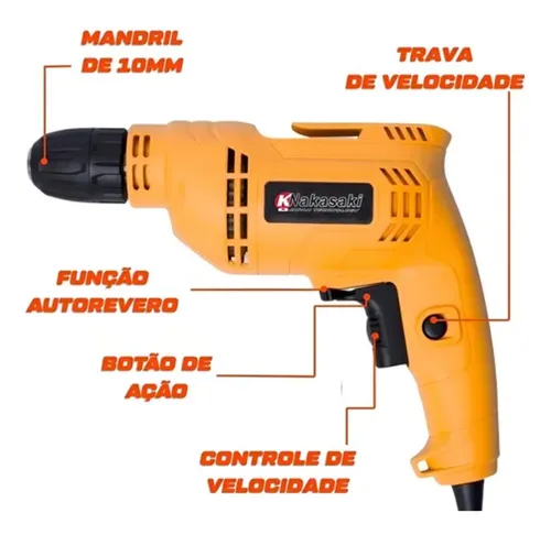 D NQ NP 852929 MLB92218647785 092025 O furadeira de impacto parafusadeira reversivel 10mm com 850w1